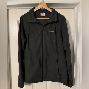 Columbia Charcoal Full-Zip Fleece Jacket